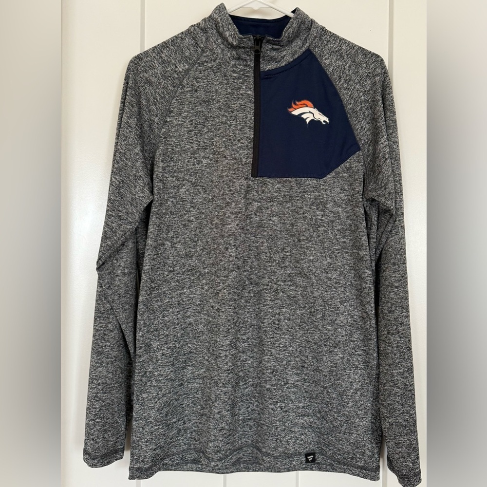 🏈 Denver Broncos Fanatics NFL Pro Line 1/4 Zip Pullover – Men’s Small